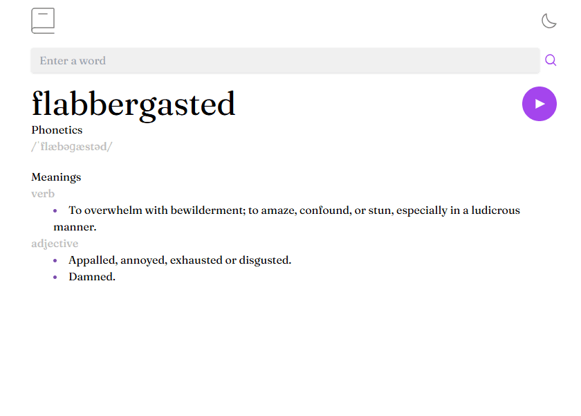 Dictionary Web app